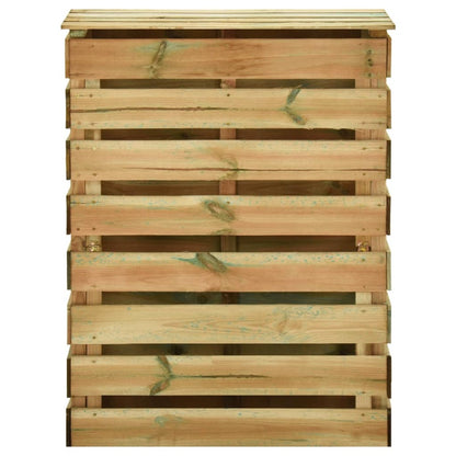 VIDAXL Composteur De Jardin à Lattes 3 Pcs 80x50x100 Cm Pin Imprégné