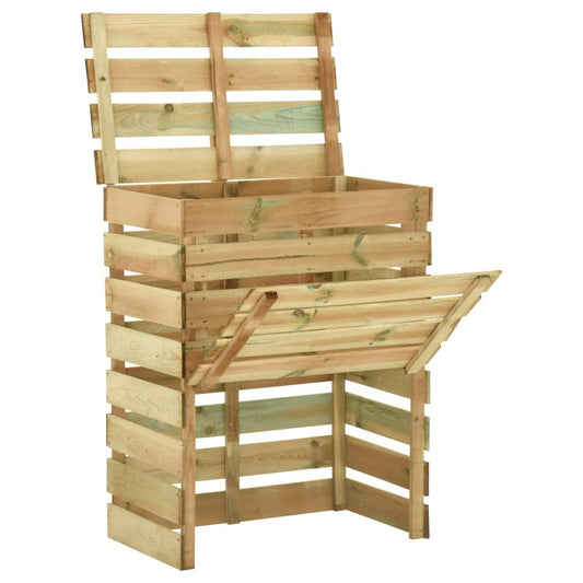 VIDAXL Composteur De Jardin à Lattes 3 Pcs 80x50x100 Cm Pin Imprégné