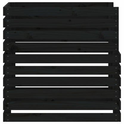 VIDAXL Composteur Noir 80x80x78 Cm Bois Massif De Pin