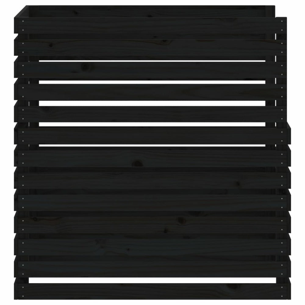 VIDAXL Composteur Noir 100x100x102 Cm Bois Massif De Pin