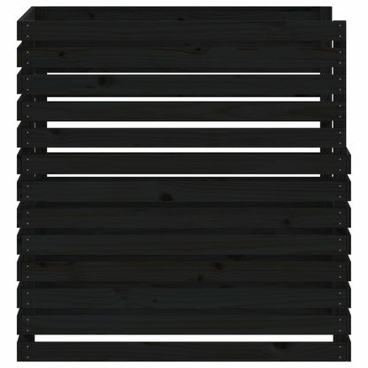 VIDAXL Composteur Noir 100x100x102 Cm Bois Massif De Pin