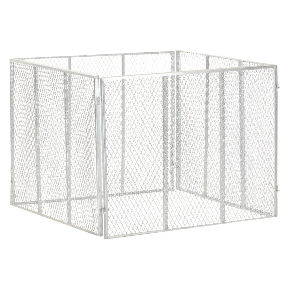 VIDAXL Composteur De Jardin 100x100x77 Cm Fer Galvanisé