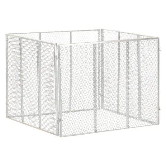 VIDAXL Composteur De Jardin 100x100x77 Cm Fer Galvanisé