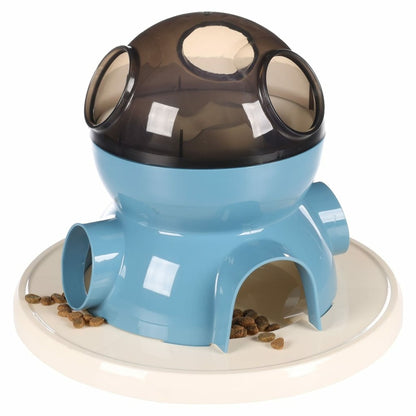 Flamingo Distributeur De Friandises Pour Chats Diso Blanc Et Bleu