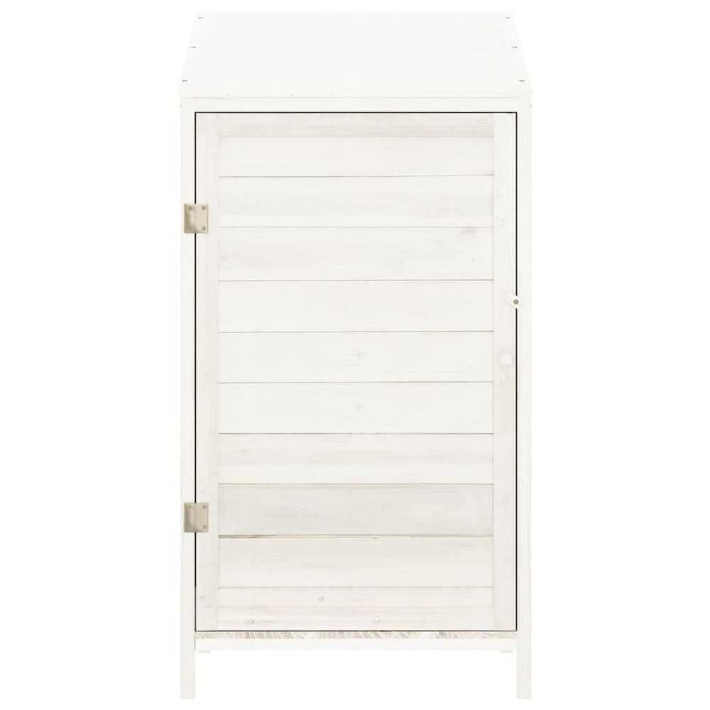VIDAXL Remise De Jardin Blanc 55x52x112 Cm Bois De Sapin Solide