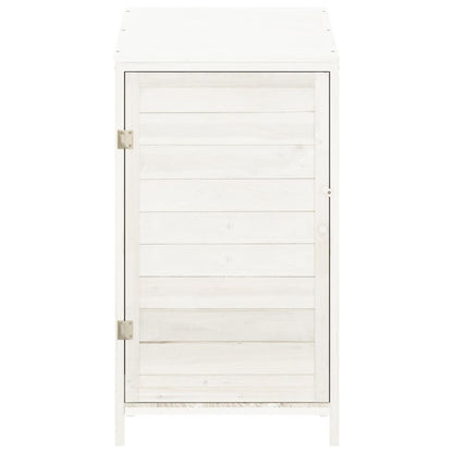 VIDAXL Remise De Jardin Blanc 55x52x112 Cm Bois De Sapin Solide