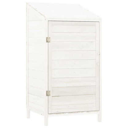 VIDAXL Remise De Jardin Blanc 55x52x112 Cm Bois De Sapin Solide