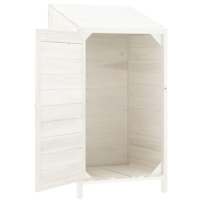 VIDAXL Remise De Jardin Blanc 55x52x112 Cm Bois De Sapin Solide