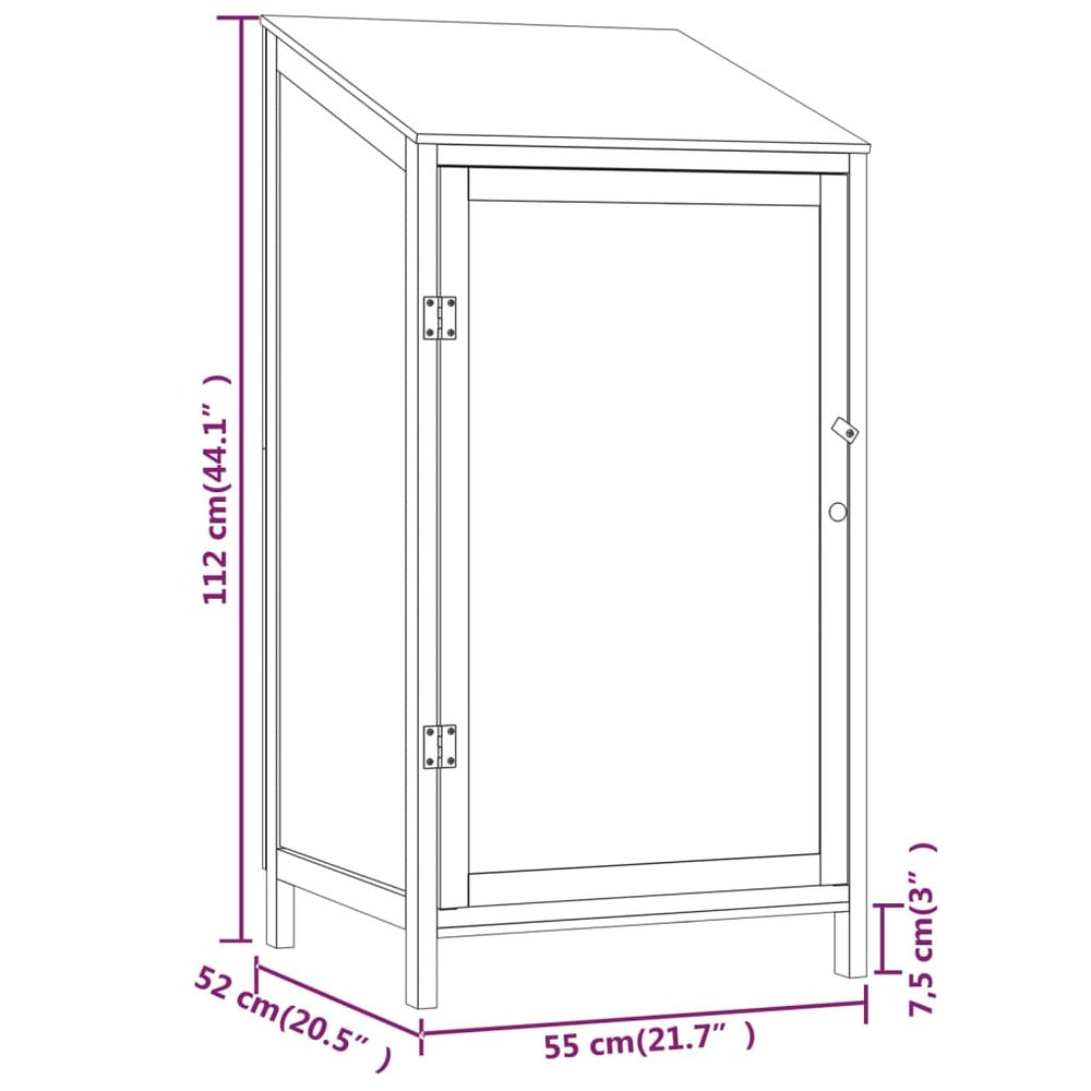 VIDAXL Remise De Jardin Blanc 55x52x112 Cm Bois De Sapin Solide