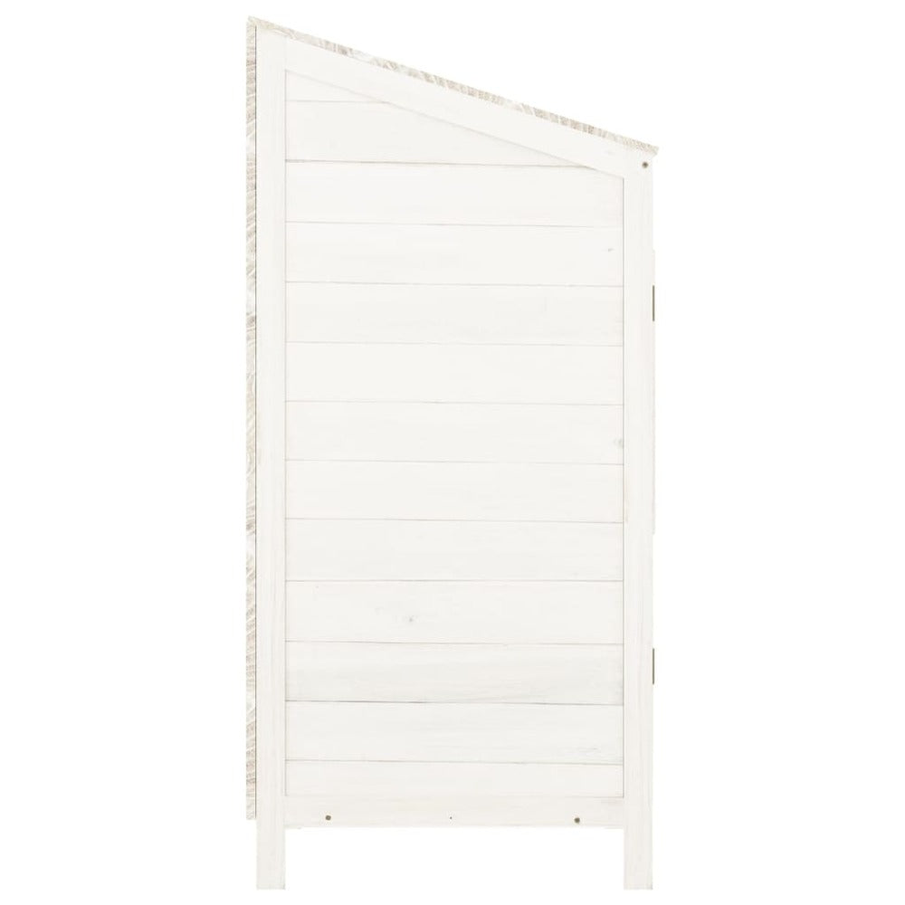 VIDAXL Remise De Jardin Blanc 55x52x112 Cm Bois De Sapin Solide