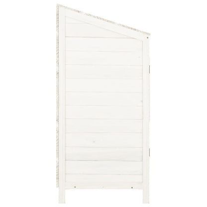 VIDAXL Remise De Jardin Blanc 55x52x112 Cm Bois De Sapin Solide