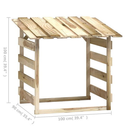 VIDAXL Pergola Avec Toit 100x90x100 Cm Bois De Pin Imprégné