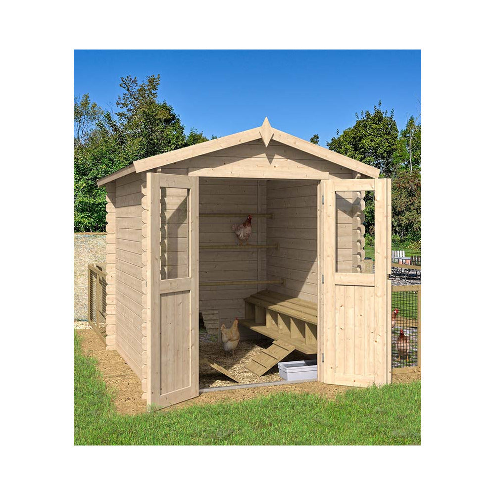  Abri De Jardin En Bois Double Pente Mini 220 X 220 Cm