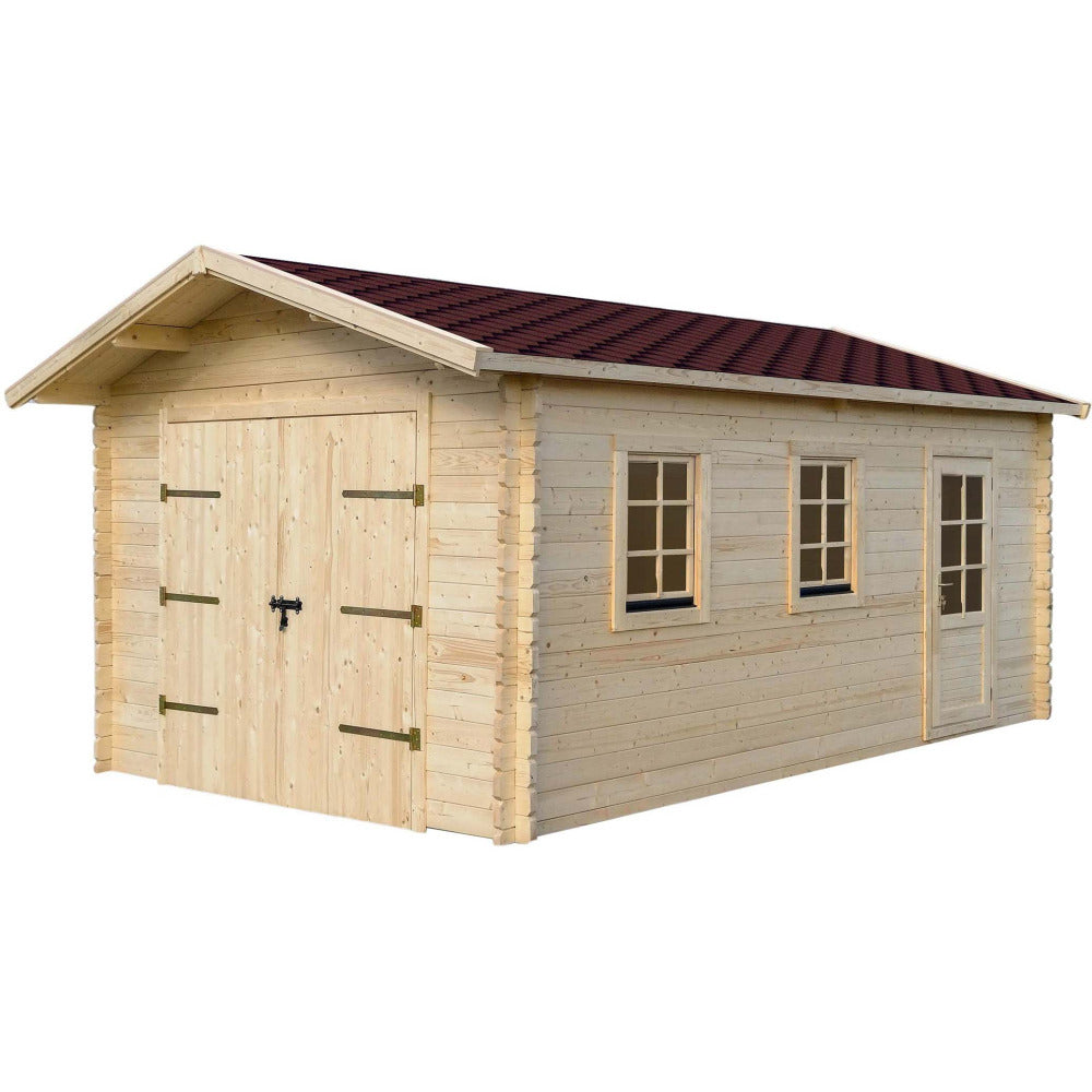  Garage En Bois Double Pente Basic