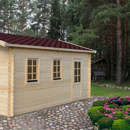  Garage En Bois Double Pente Basic