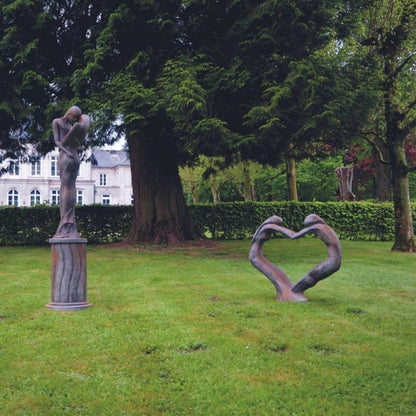  Socle Statue Pierre Reconstituée (60 Cm) - Rouille 60 Cm