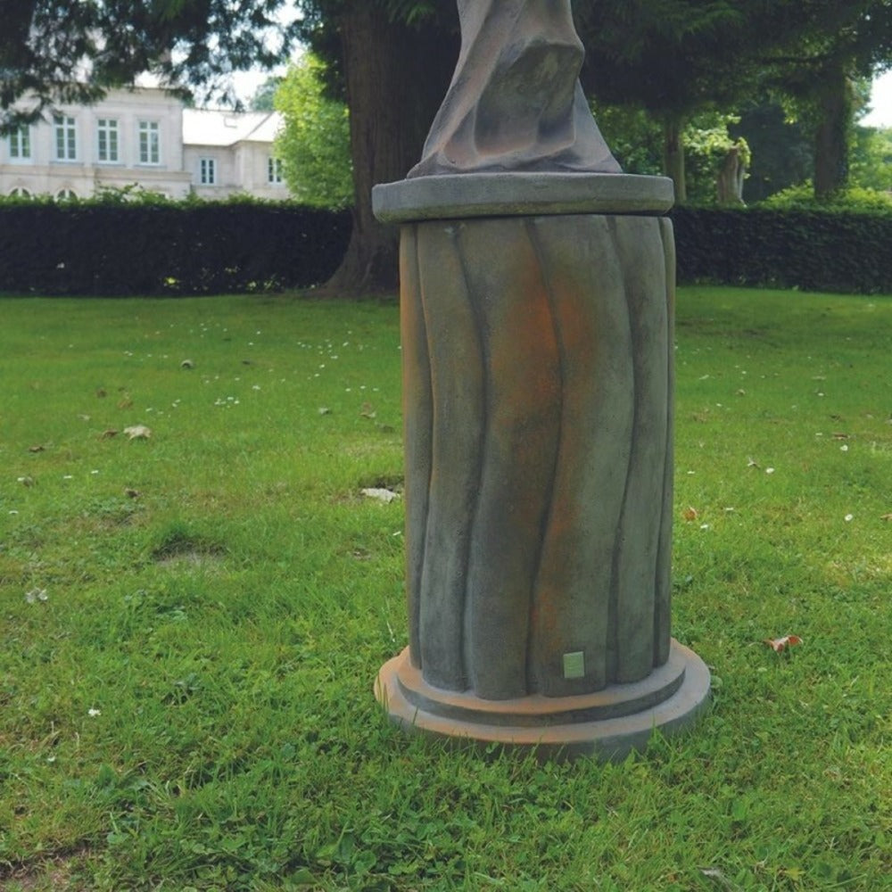  Socle Statue Pierre Reconstituée (60 Cm) - Rouille 60 Cm