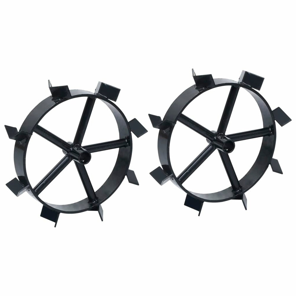VIDAXL Roues Métalliques Pour Cultivateur à Essence 6,5 Ch 2 Pcs