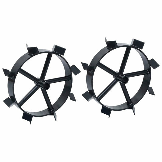 VIDAXL Roues Métalliques Pour Cultivateur à Essence 6,5 Ch 2 Pcs
