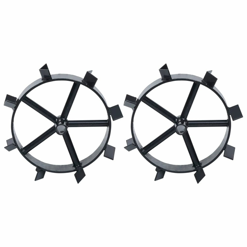 VIDAXL Roues Métalliques Pour Cultivateur à Essence 6,5 Ch 2 Pcs