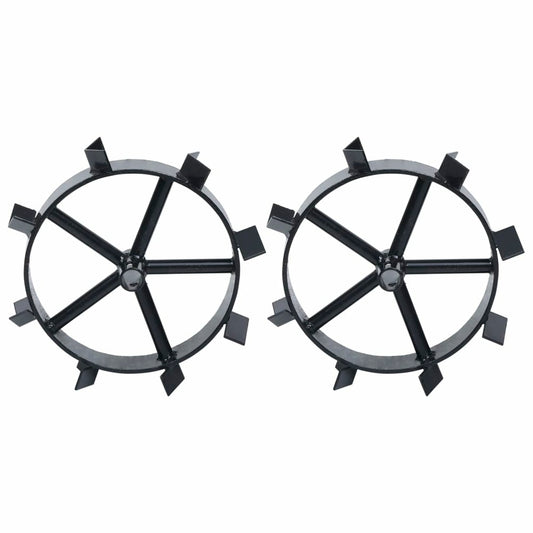 VIDAXL Roues Métalliques Pour Cultivateur à Essence 6,5 Ch 2 Pcs