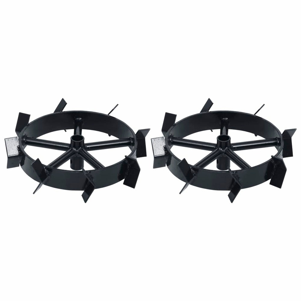 VIDAXL Roues Métalliques Pour Cultivateur à Essence 6,5 Ch 2 Pcs