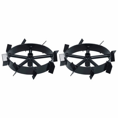 VIDAXL Roues Métalliques Pour Cultivateur à Essence 6,5 Ch 2 Pcs