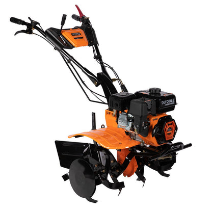  Motoculteur Thermique 7,5cv 2av 1ar Roues X4 Butteur Réglable Detool Dz-m125