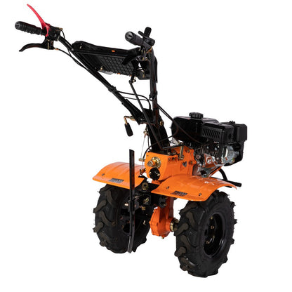  Motoculteur Thermique 7,5cv 2av 1ar Roues X4 Butteur Réglable Detool Dz-m125