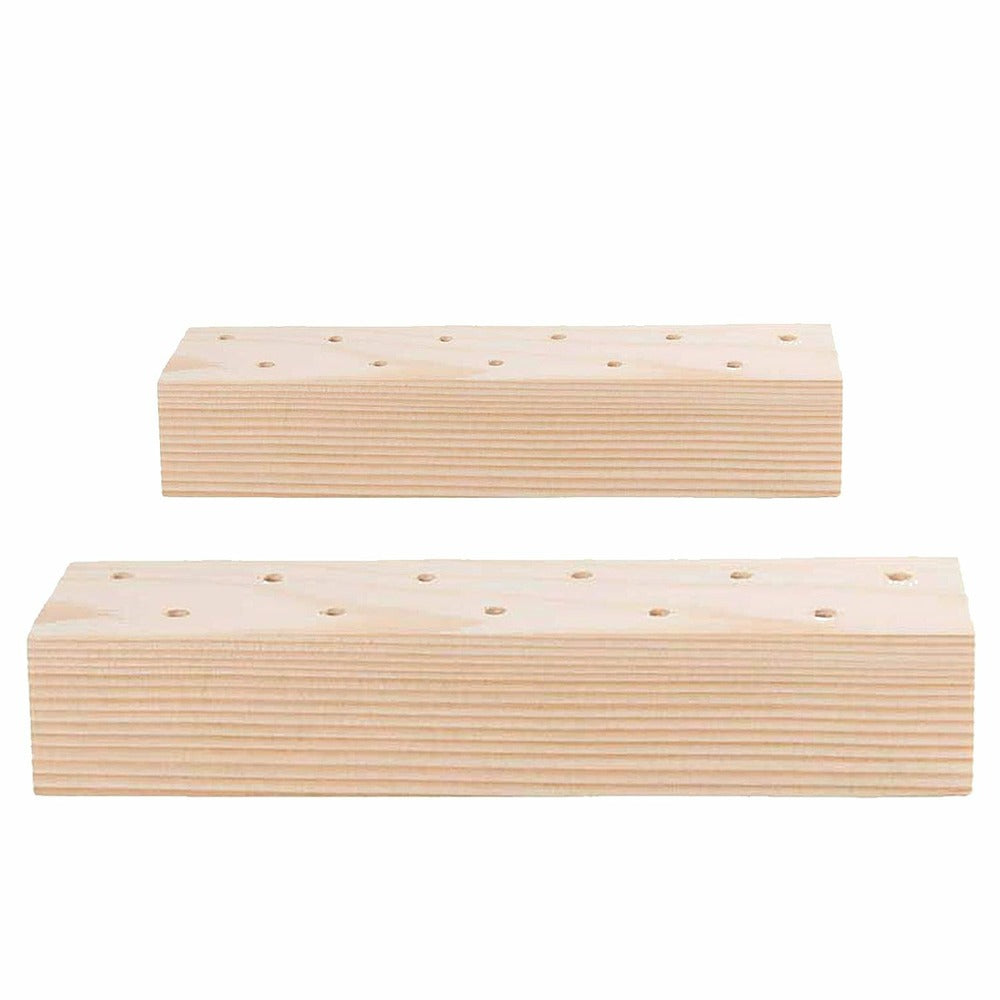  2 Support En Bois Pour Fleurs Séchées - 21 X 4 X 5 Cm