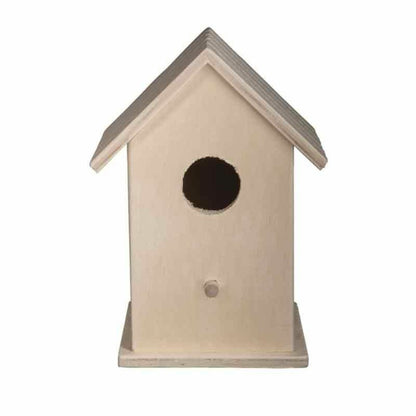  Nichoir à Oiseaux En Bois Forme Maison 17 X 12,5 X 10 Cm