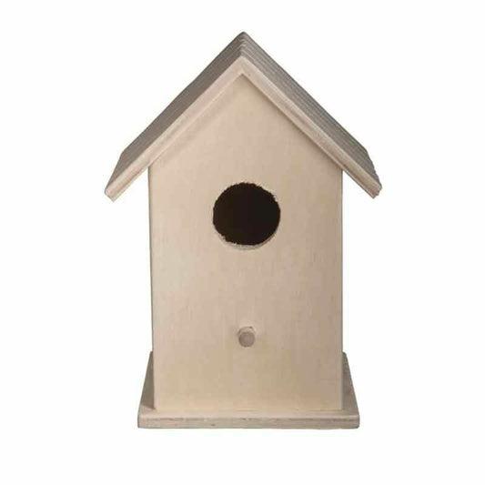  Nichoir à Oiseaux En Bois Forme Maison 17 X 12,5 X 10 Cm