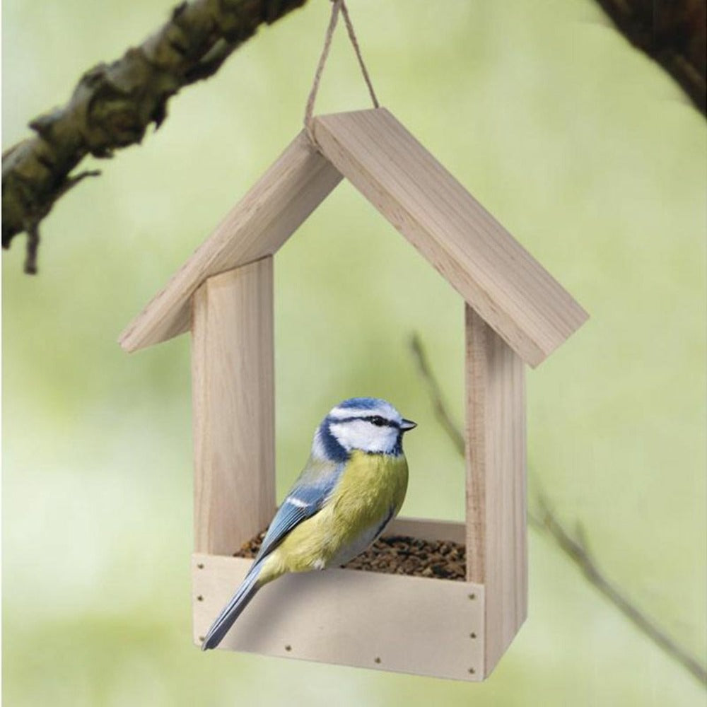  Mangeoire à Oiseaux En Bois 20 X 10 X 25 Cm