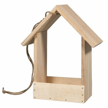  Mangeoire à Oiseaux En Bois 20 X 10 X 25 Cm