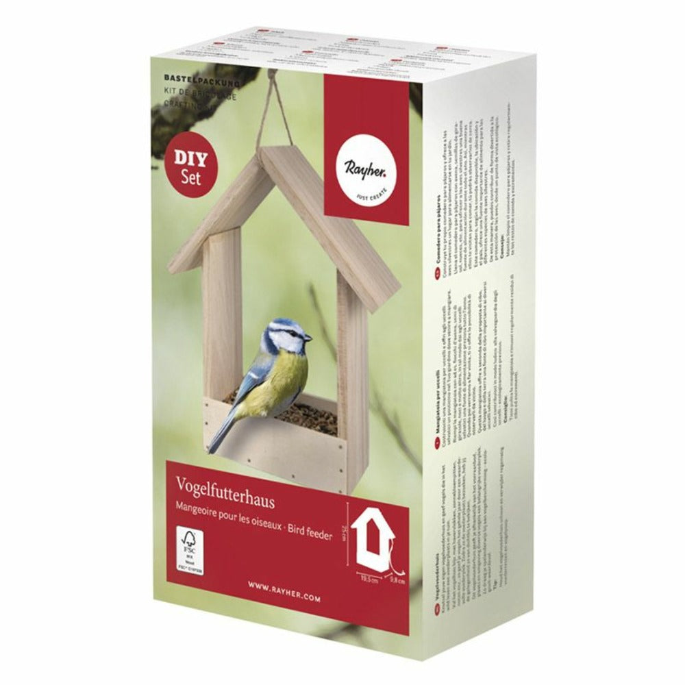  Mangeoire à Oiseaux En Bois 20 X 10 X 25 Cm