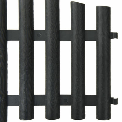 VIDAXL Bordures De Pelouse 17 Pcs Anthracite 10 M Pp