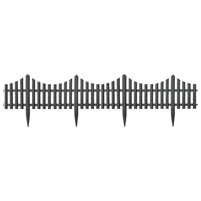 VIDAXL Bordures De Pelouse 17 Pcs Anthracite 10 M Pp