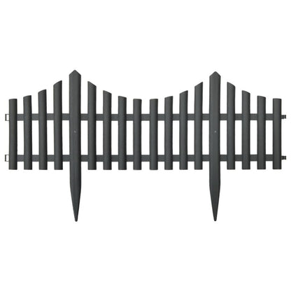 VIDAXL Bordures De Pelouse 17 Pcs Anthracite 10 M Pp