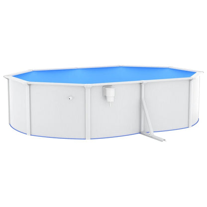 VIDAXL Piscine Ovale Avec Parois En Acier 490x360x120 Cm Blanc