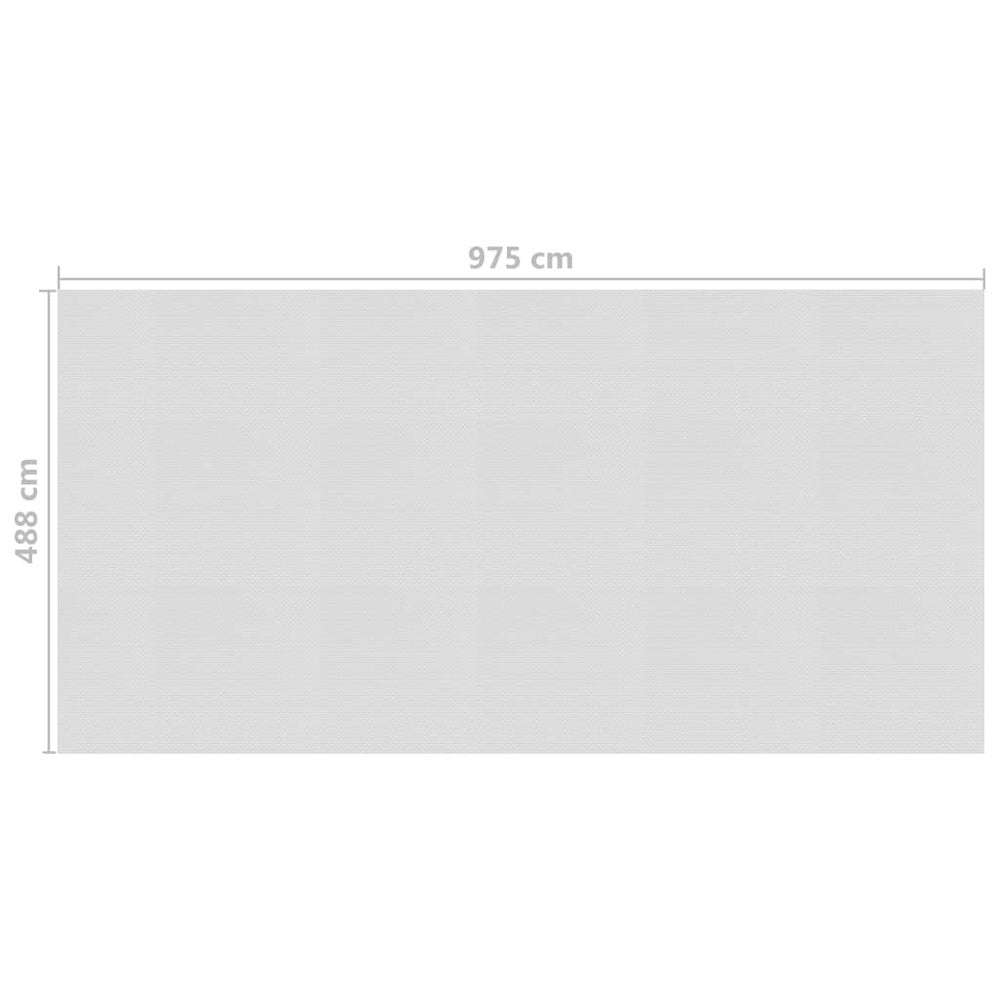 VIDAXL Film Solaire De Piscine Flottant Pe 975x488 Cm Gris