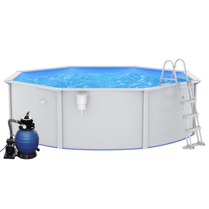 VIDAXL Piscine Avec Pompe Filtrante à Sable Et échelle 460x120 Cm