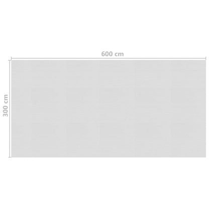 VIDAXL Film Solaire De Piscine Flottant Pe 600x300 Cm Gris