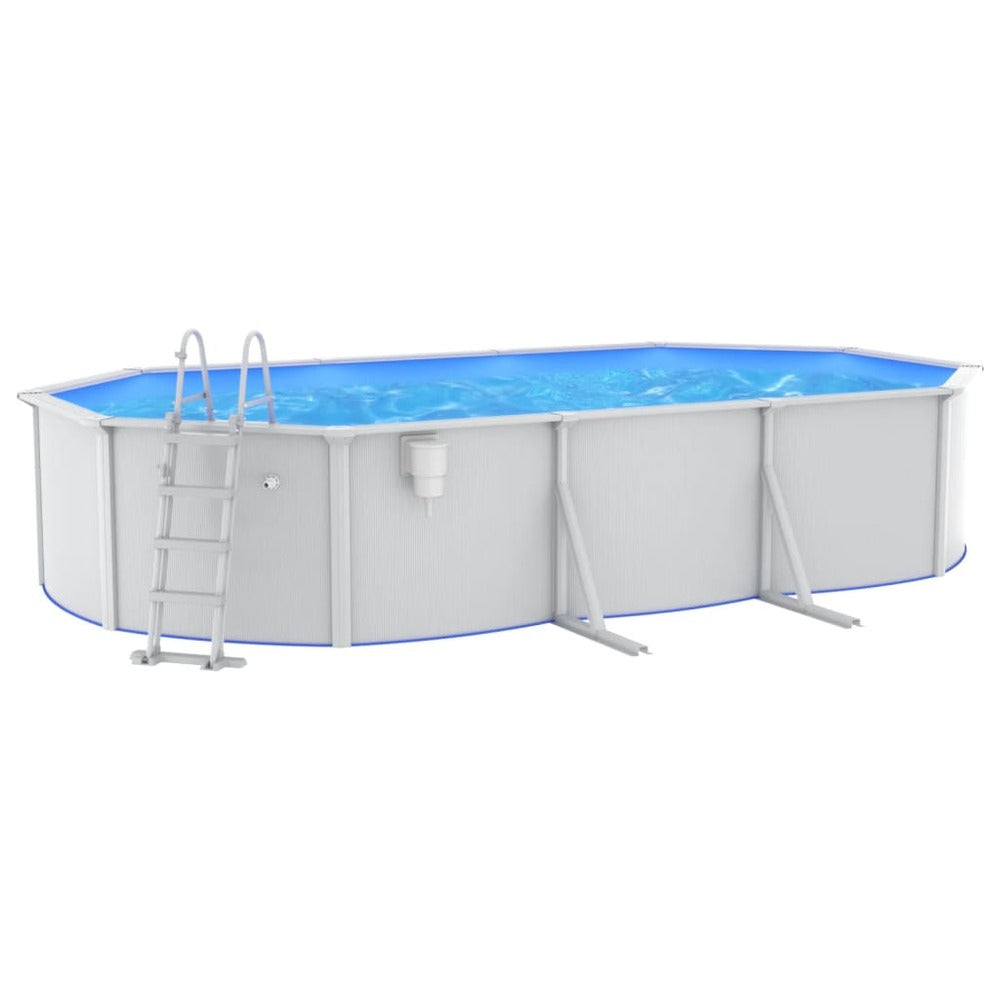 VIDAXL Piscine Avec échelle De Sécurité 490x360x120 Cm