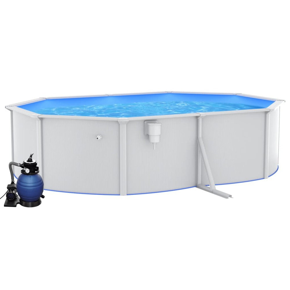 VIDAXL Piscine Avec Pompe Filtrante à Sable 490x360x120 Cm