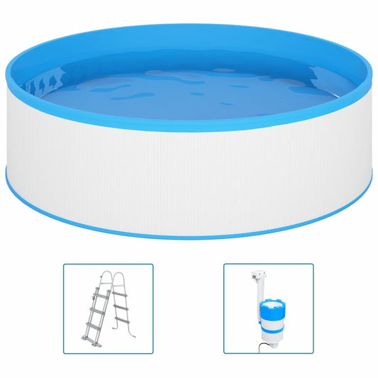 VIDAXL Piscine à éclaboussures Avec échelle Et Pompe 350x90 Cm Blanc