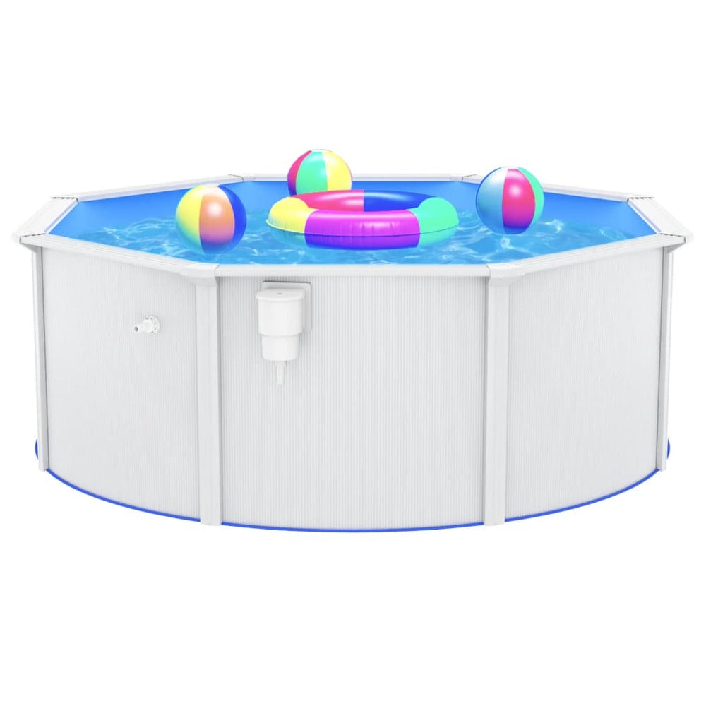 VIDAXL Piscine Avec Parois En Acier 360x120 Cm Blanc