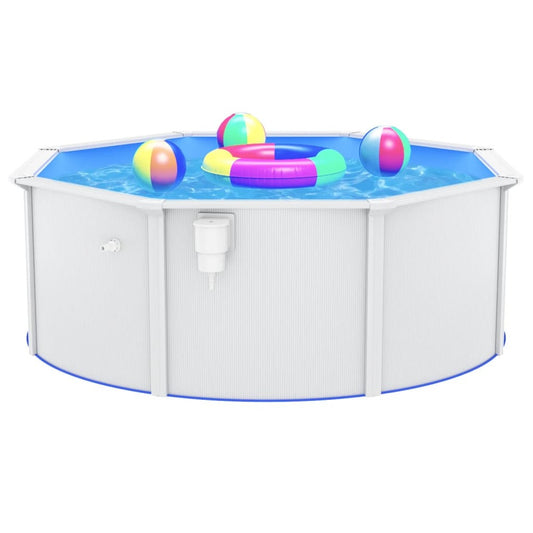 VIDAXL Piscine Avec Parois En Acier 360x120 Cm Blanc