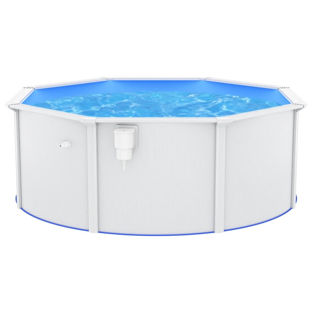VIDAXL Piscine Avec Parois En Acier 360x120 Cm Blanc