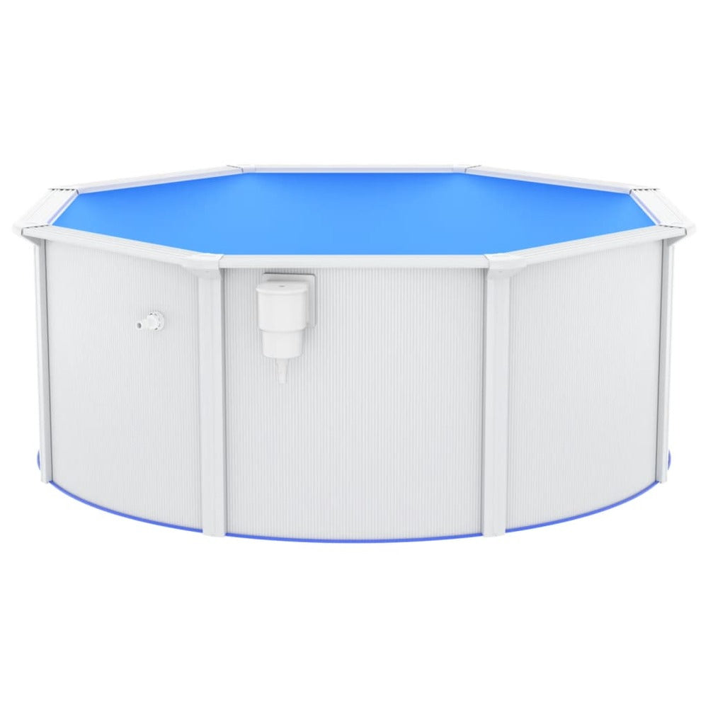 VIDAXL Piscine Avec Parois En Acier 300x120 Cm Blanc