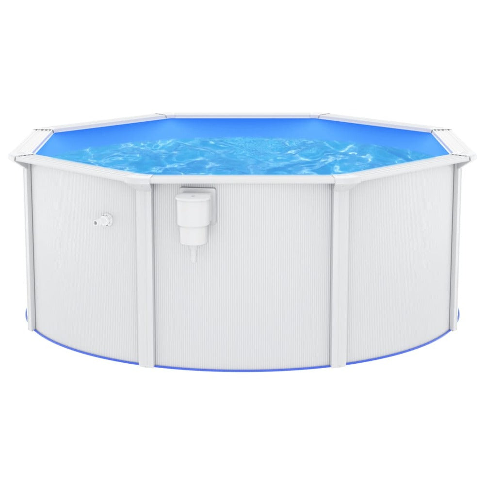 VIDAXL Piscine Avec Parois En Acier 300x120 Cm Blanc